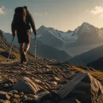 Sentier menant au col de la croix du bonhomme enneigé, randonnée