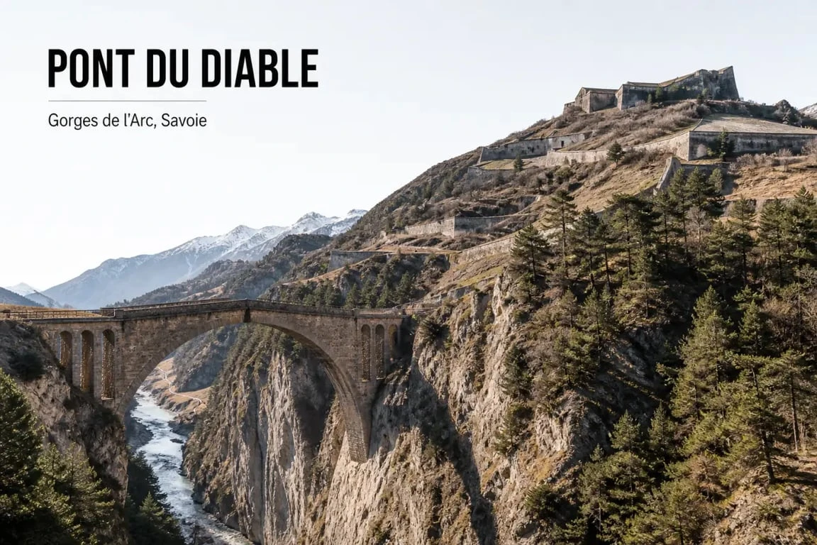 Randonnée pont du diable savoie : vue panoramique du pont du Diable et des forts de l’Esseillon
