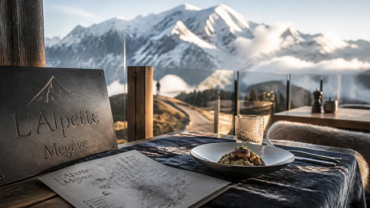 L alpette à Megève, table d’alpage et vue Mont-Blanc