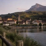 Yenne en Savoie tourisme, vue du Rhône et du Dent du Chat
