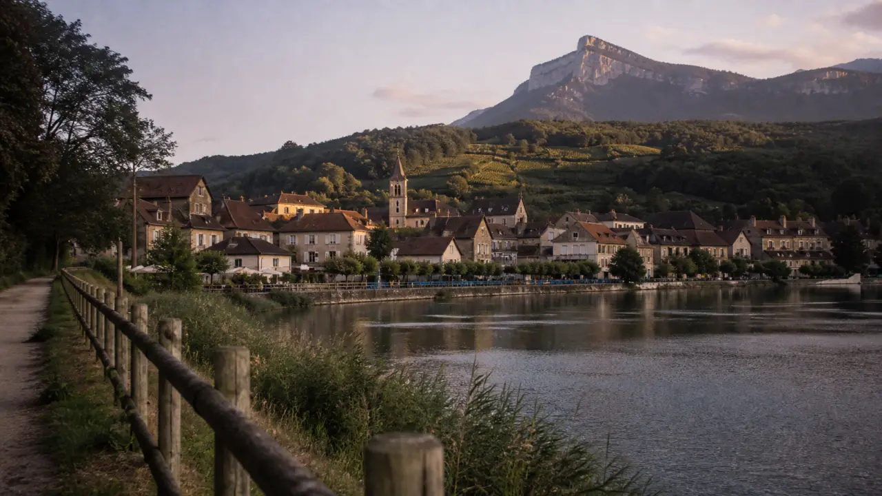 Yenne en Savoie tourisme, vue du Rhône et du Dent du Chat