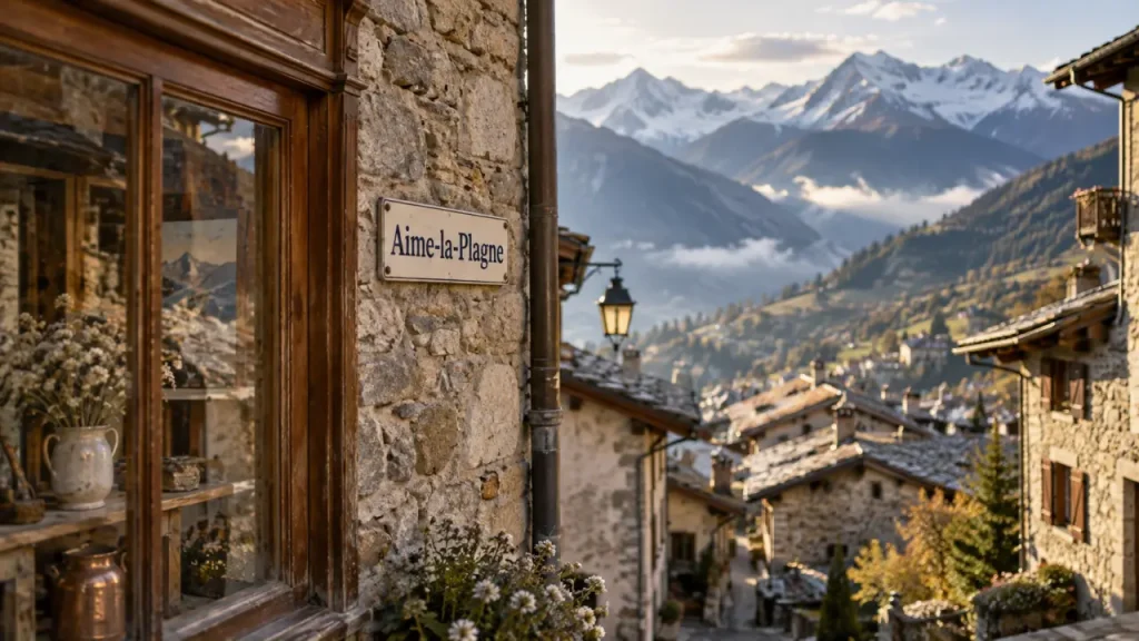 Aime-la-Plagne en Savoie, tourisme et vue sur la Tarentaise