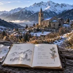 Bramans, église Saint-Pierre et cols enneigés de Haute-Maurienne, patrimoine religieux et montagne