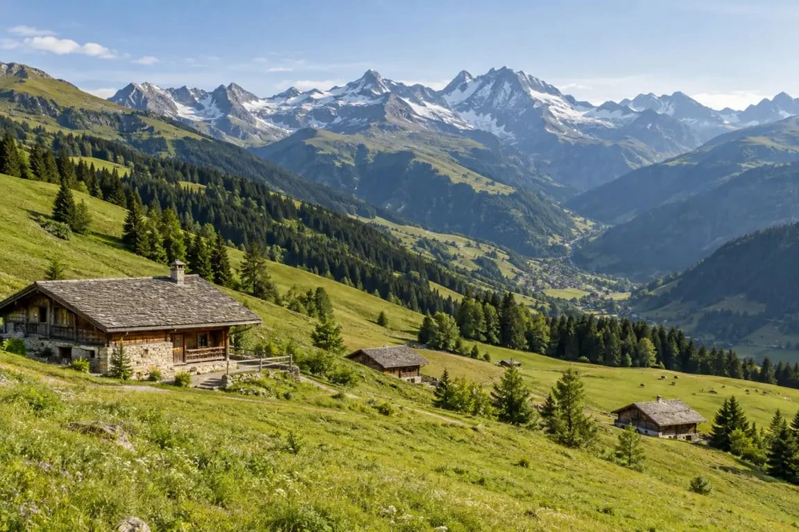 Alpages d'Arêches-Beaufort dans les villages de Savoie