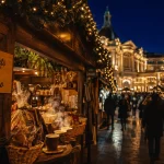 Marché de noel aix les bains : chalet du Casino et décorations