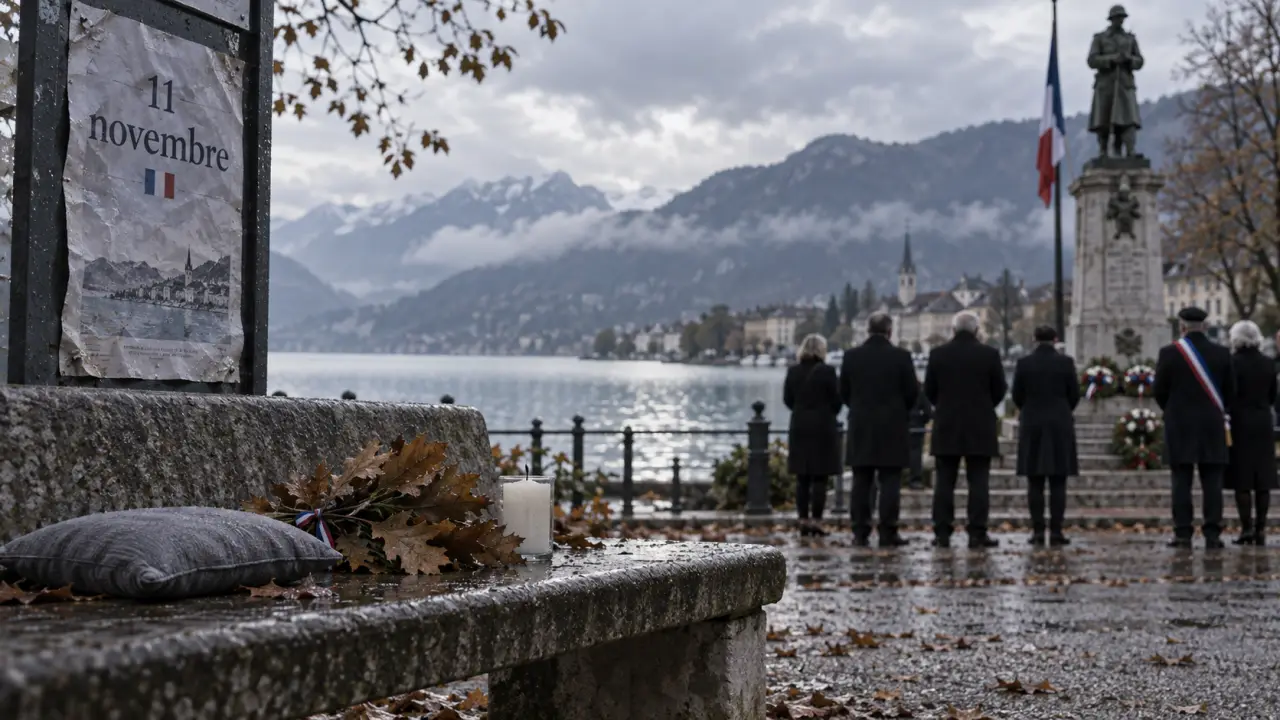 Que faire le 11 novembre en Haute Savoie : banc au bord du lac et minute de silence