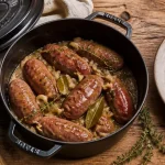 Recettes diots vin blanc : diots savoyards en cocotte fonte au vin blanc