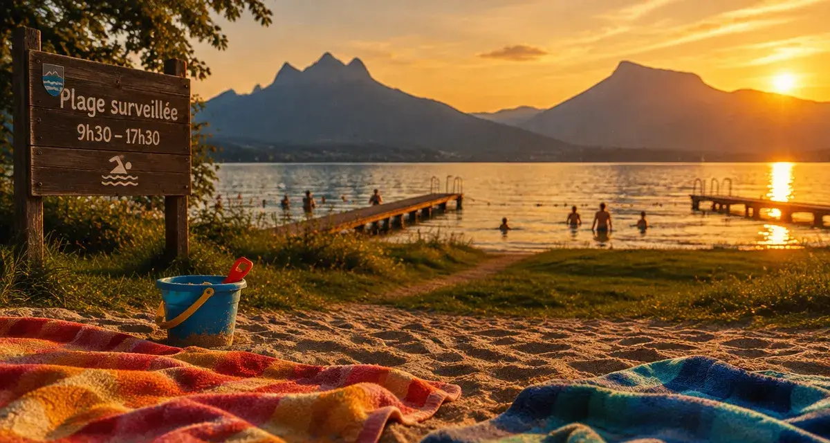 plage saint jorioz annecy : sable naturel et baignade surveillée en été